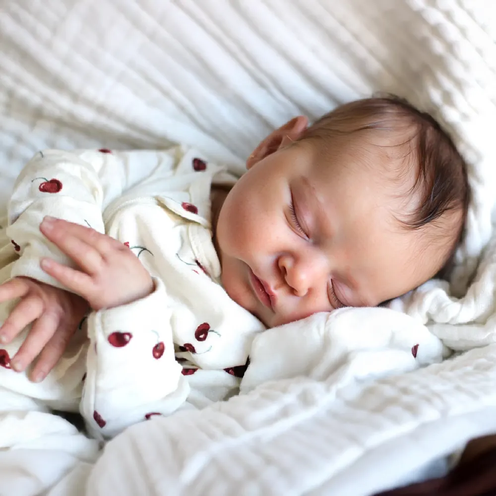 Heartbeat & Breath 20" Soft Vinyl Sleeping Reborn Baby Girl Doll