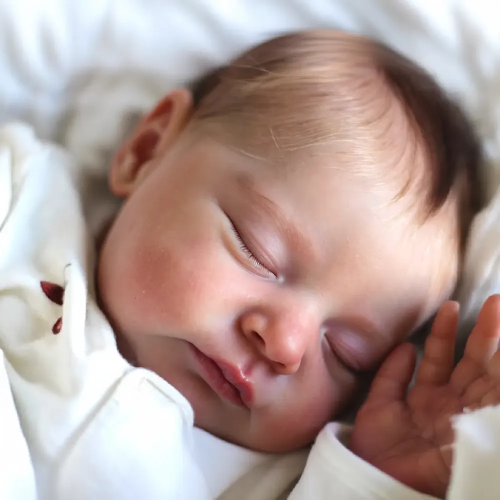 Heartbeat & Breath 20" Soft Vinyl Sleeping Reborn Baby Girl Doll, photograph 3