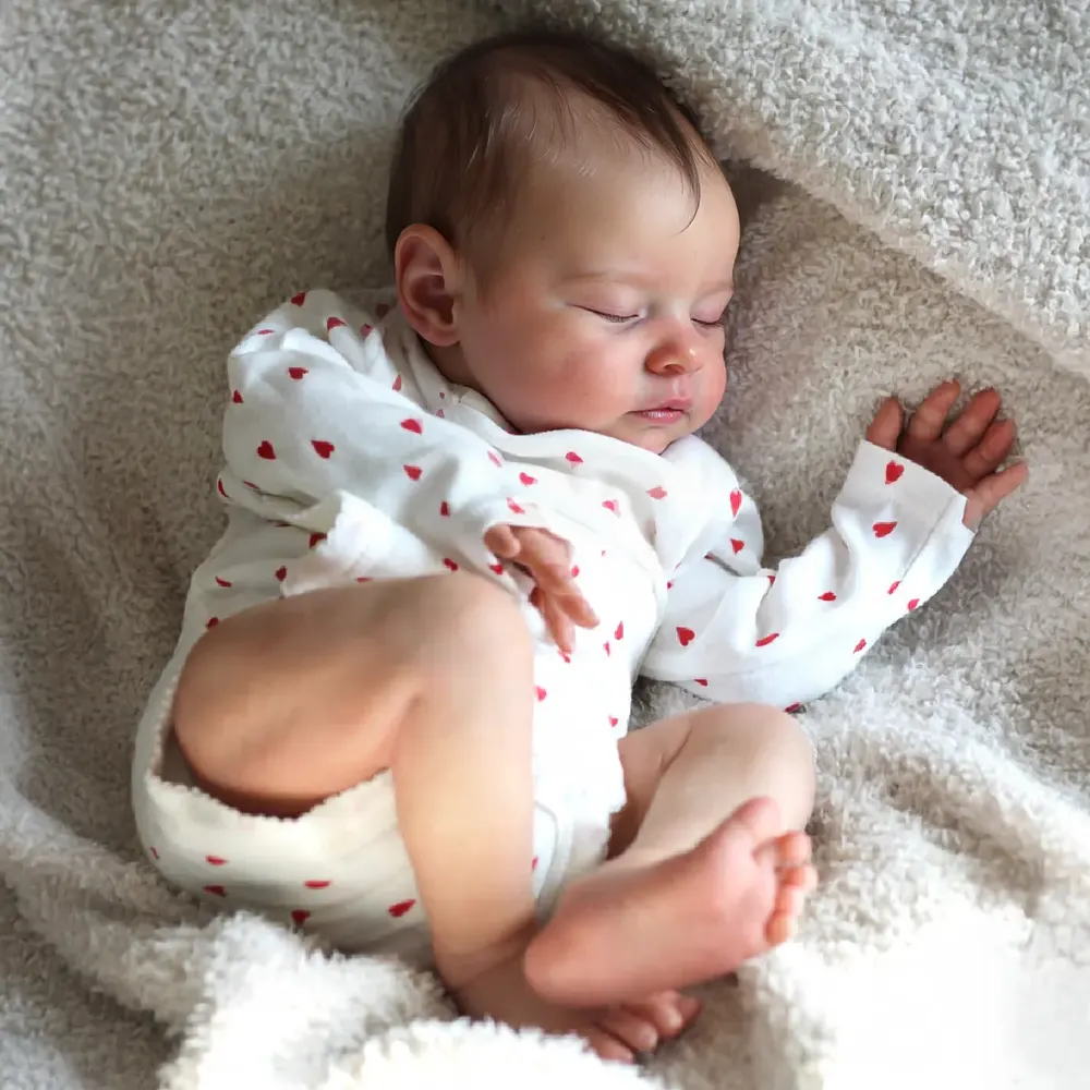 Heartbeat & Breath 20" Soft Vinyl Sleeping Reborn Baby Girl Doll, photograph 4