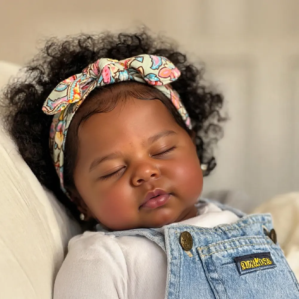 Heartbeat & Breath 20" Silicone Vinyl Reborn Baby African American Girl