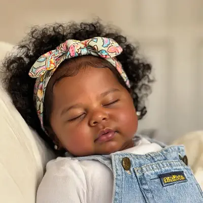 Heartbeat & Breath 20" Silicone Vinyl Reborn Baby African American Girl