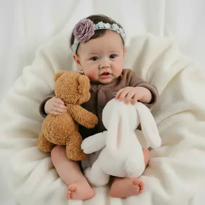 Heartbeat & Breathing Reborn Baby Girl with Soft PP Cloth