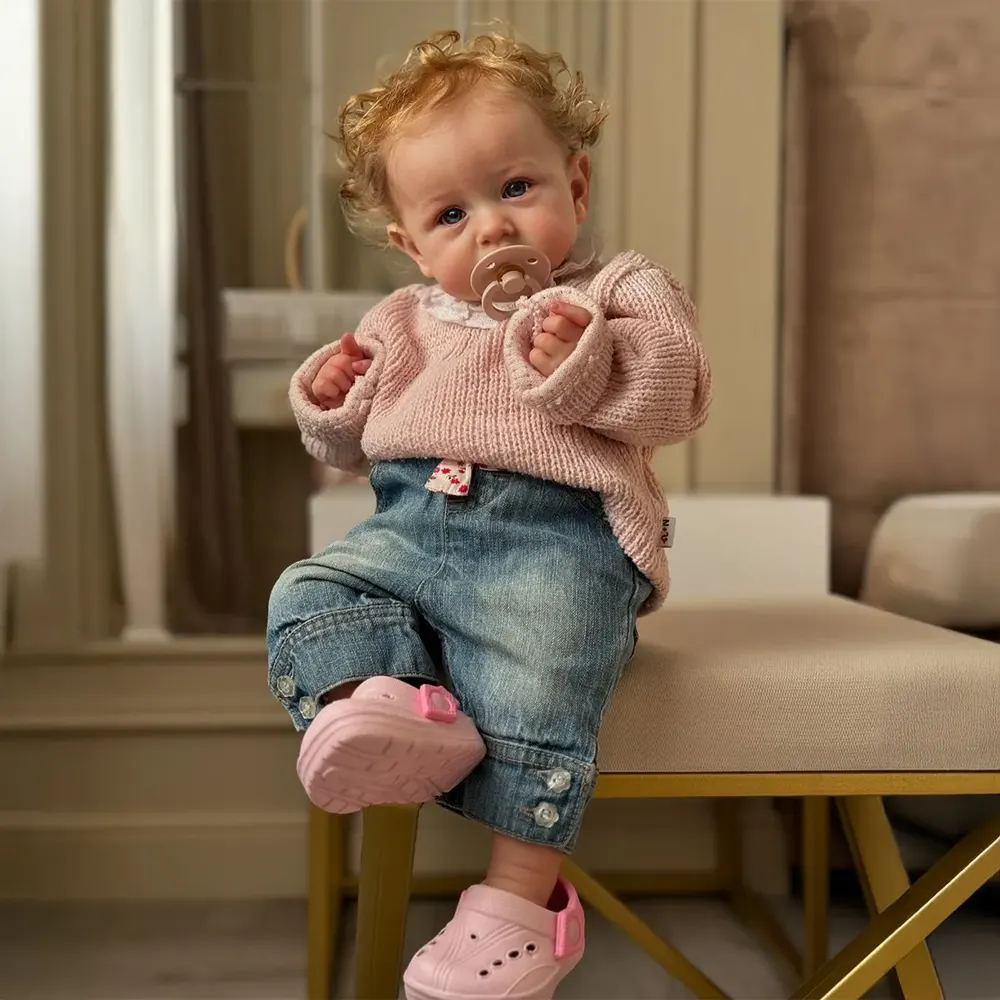 Heartbeat & Coos 20" Realistic Vinyl Body Reborn Baby Girl Doll with Rosy Cheeks, photograph 2