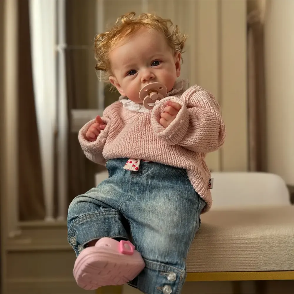 Heartbeat & Coos 20" Realistic Vinyl Body Reborn Baby Girl Doll with Rosy Cheeks, photograph 3
