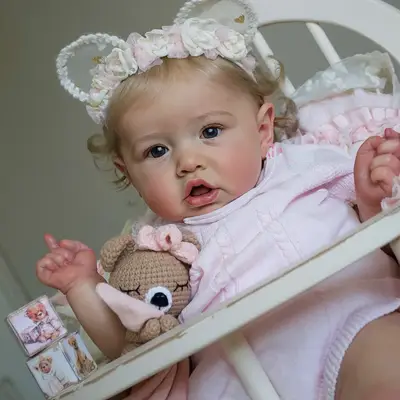 Heartbeat & Coos 20" Reborn Baby Girl Doll with Hand-Rooted Smooth Blonde Hair