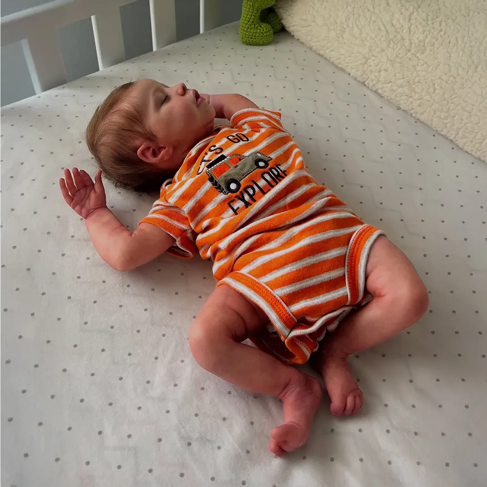 Heartbeat Coos and Breath 17" Lifelike Sleeping Twins Reborn Baby Doll Girl, photograph 3