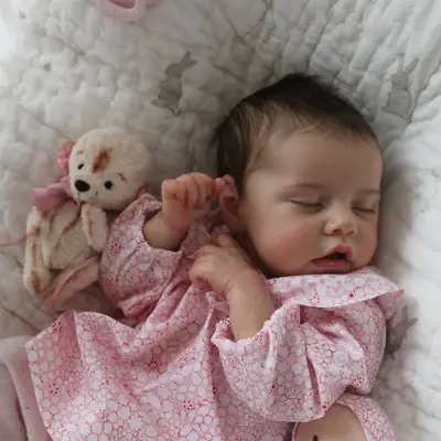 Heartbeat Coos & Breath 17" Newborn Sleeping Lifelike Reborn Baby Girl Doll