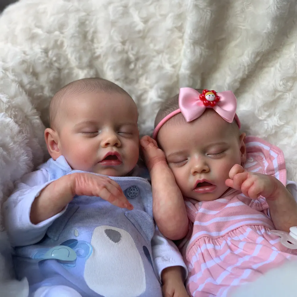 Heartbeat Coos & Breath 17" Realistic Reborn Baby Doll Twins with Lifelike Soothing, photograph 2