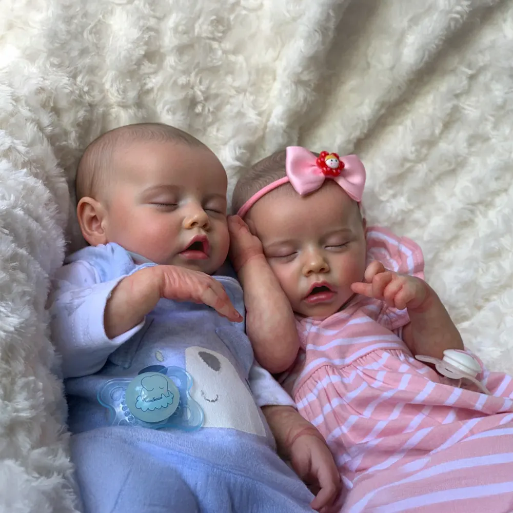 Heartbeat Coos & Breath 17" Realistic Reborn Baby Doll Twins with Lifelike Soothing, photograph 3