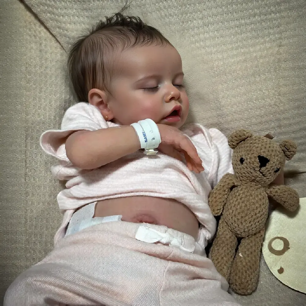 Heartbeat Coos & Breath 17" Reborn Baby Doll in Peaceful Sleep, photograph 2