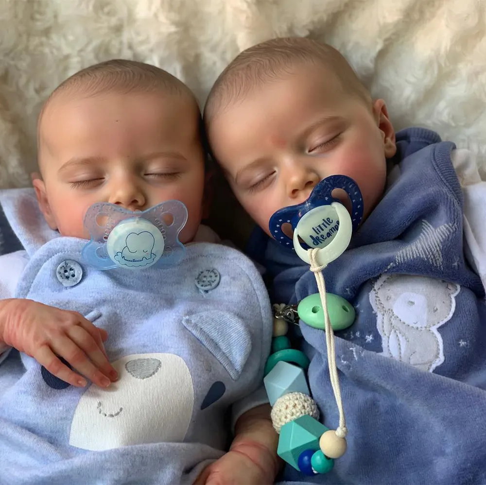 Heartbeat Coos & Breath 17" Sleeping Newborn Reborn Baby Doll, photograph 2