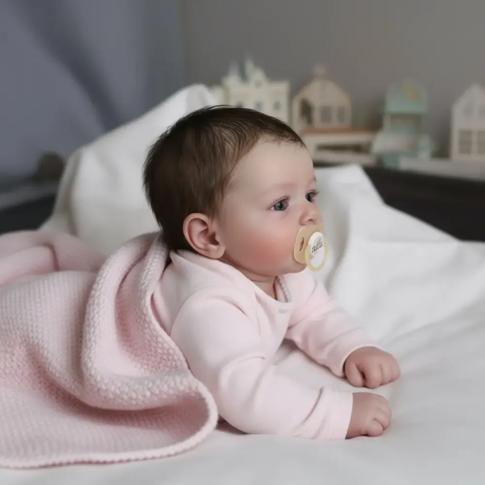 Heartbeat Coos & Breath 18" Real Lifelike Cute Awake Reborn Newborn Doll, photograph 4