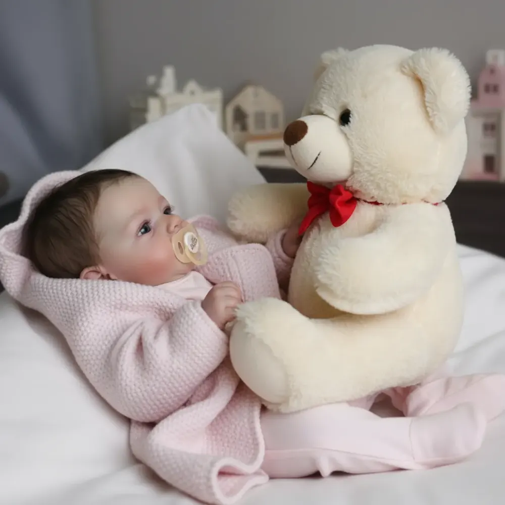 Heartbeat Coos & Breath 18" Real Lifelike Cute Awake Reborn Newborn Doll, photograph 6