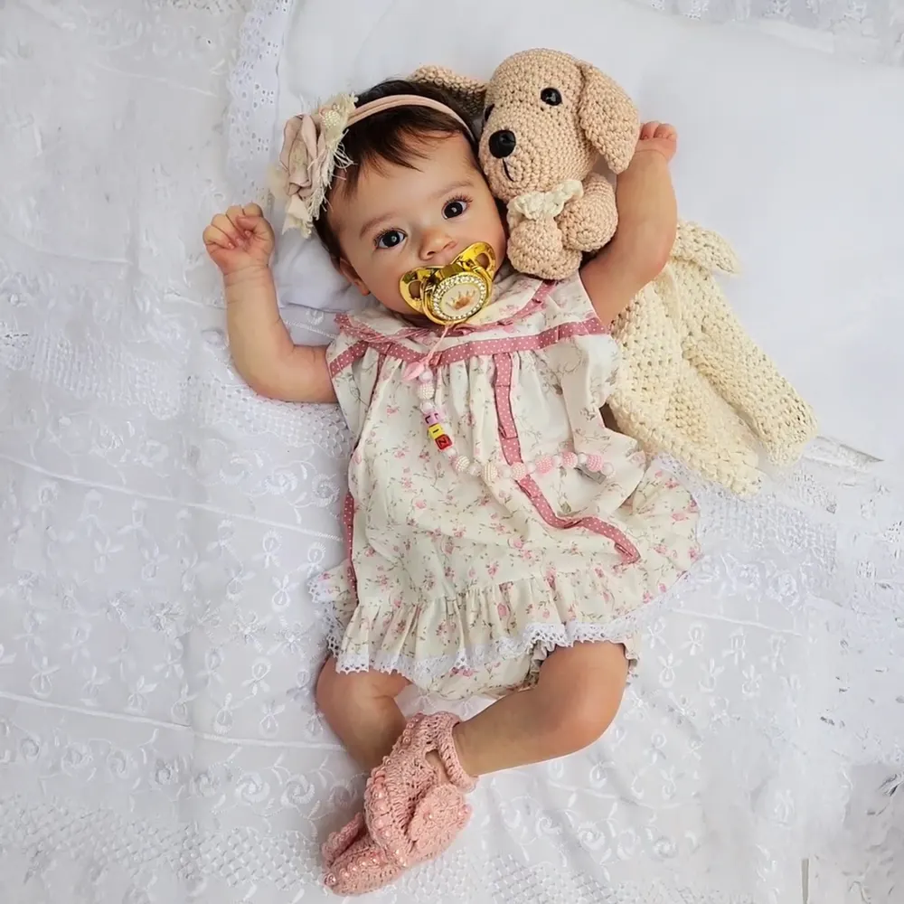 Heartbeat Coos & Breath 18" Reborn Baby Girl Doll with Baby Sound, photograph 4