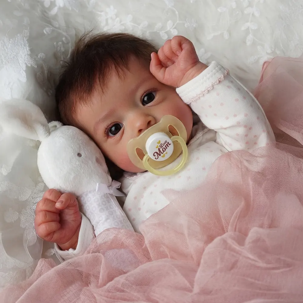 Heartbeat Coos & Breath 18" Reborn Baby Girl Doll with Lifelike Nature Breathing, photograph 2