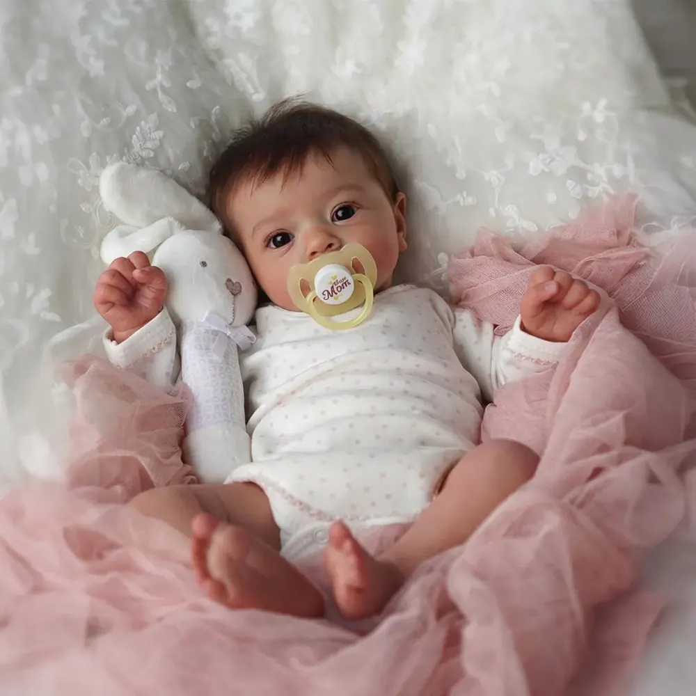 Heartbeat Coos & Breath 18" Reborn Baby Girl Doll with Lifelike Nature Breathing, photograph 4