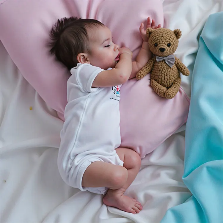 Eyes Blinking 17" Real Lifelike Sleeping Silicone Reborn Newborn Baby Doll Girl