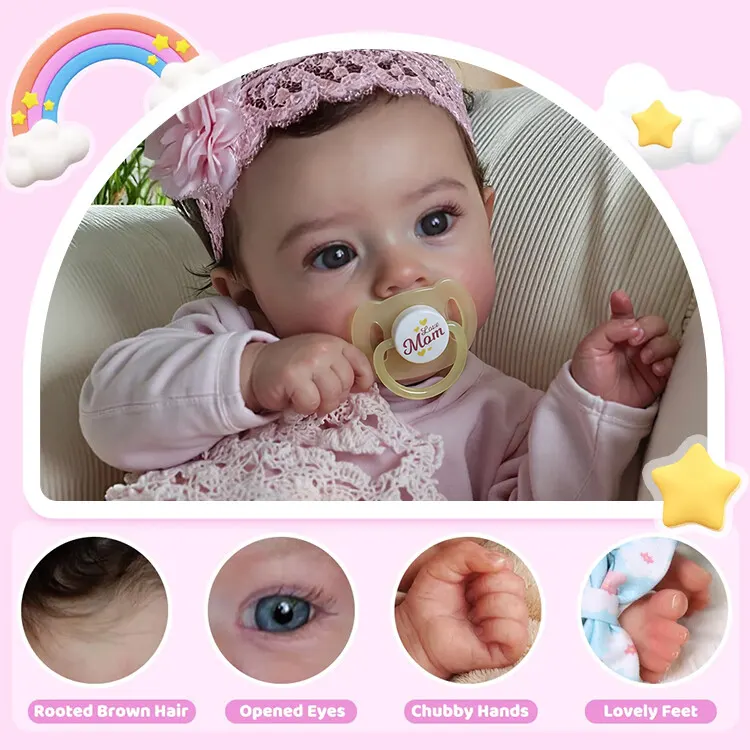 Heartbeat & Sound 18" Lifelike Reborn Baby Toddler Girl Grema Has Realistic Skin, photograph 3