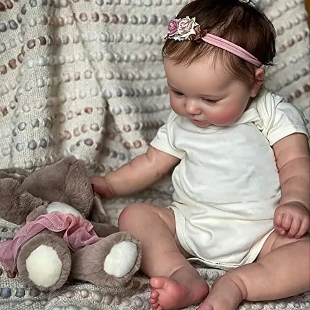 Heartbeat & Sound 20" Awake Handmade Reborn Baby Doll Realistic Reborn Baby, photograph 3