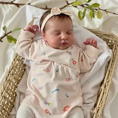 Heartbeat & Sound 20" Handmade Lifelike Reborn Newborn Baby Sleeping Girl