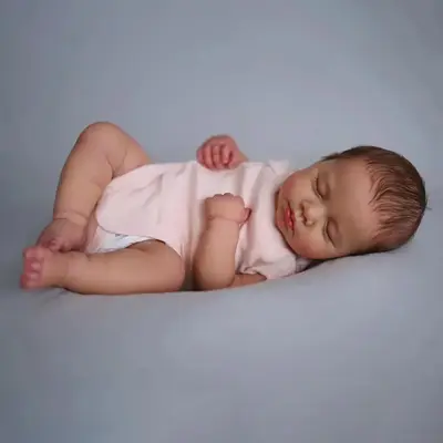 Heartbeat & Sound 20" Handmade Lifelike Reborn Newborn Baby Sleeping Girl