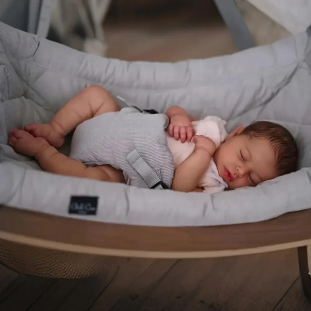 Heartbeat & Sound 20" Handmade Lifelike Reborn Newborn Baby Sleeping Girl, photograph 4