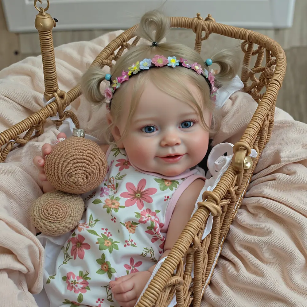 Heartbeat & Sound 20" Handmade Reborn Baby Open Eyes Doll Reborn Baby Toddlers Girl