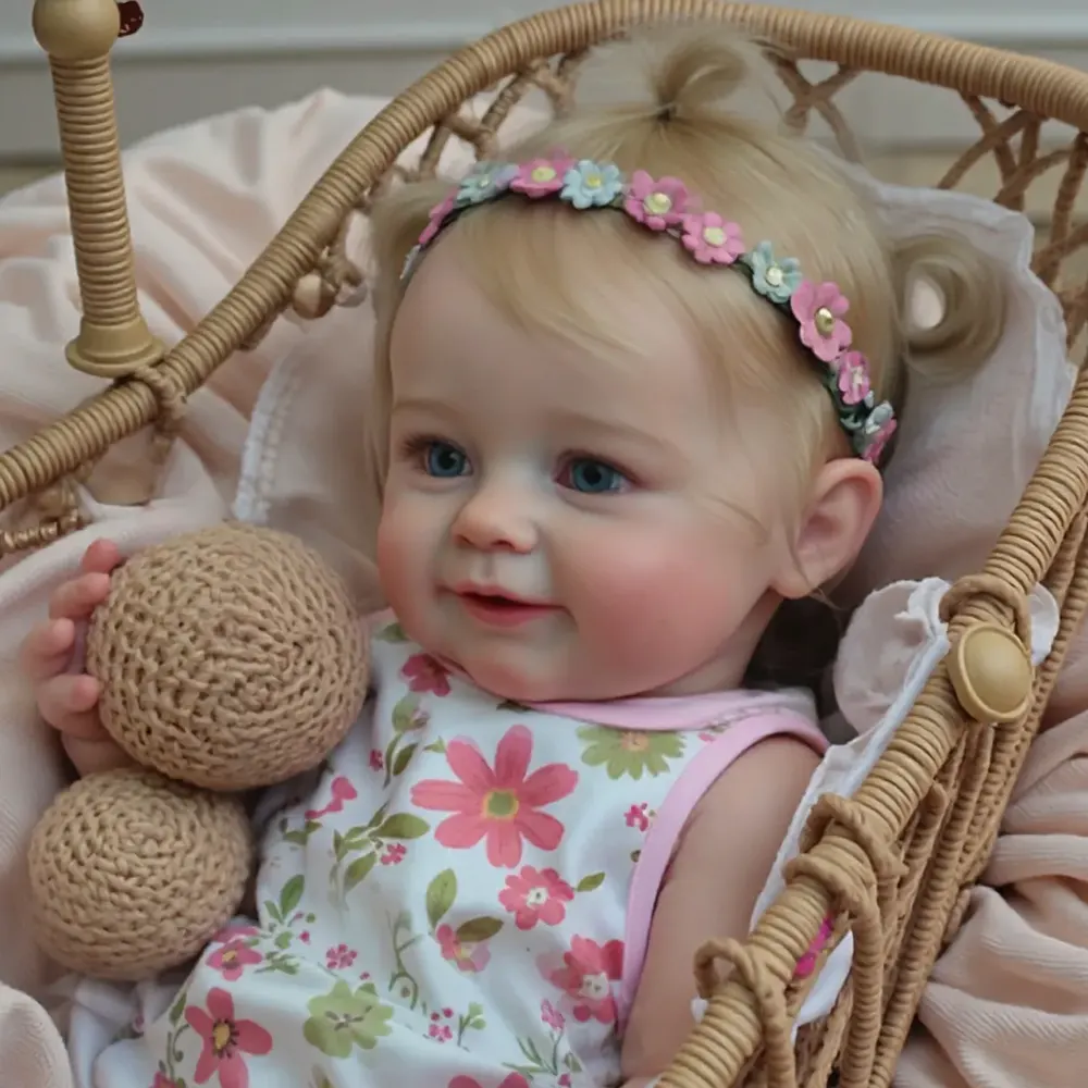 Heartbeat & Sound 20" Handmade Reborn Baby Open Eyes Doll Reborn Baby Toddlers Girl, photograph 4