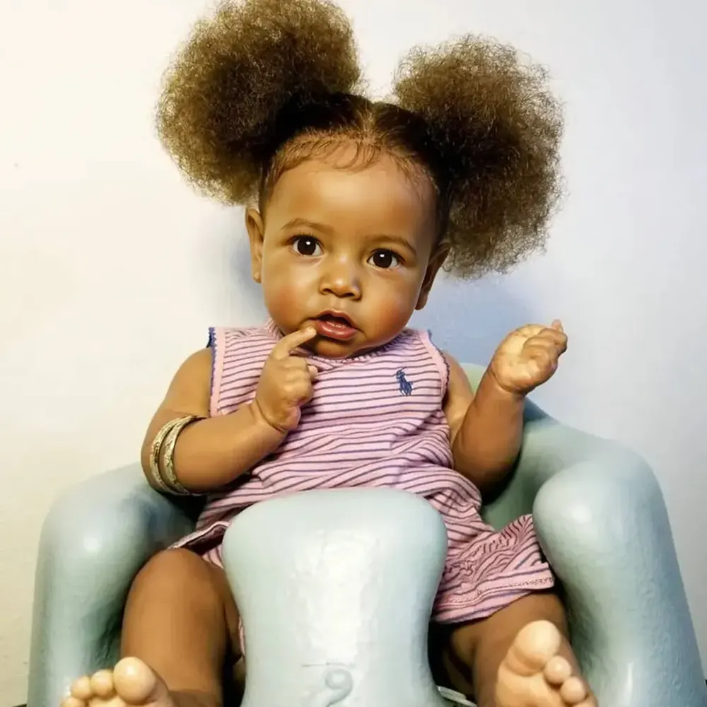 Heartbeat & Sound African American 20" Nalani Super Trending Black Silicone Vinyl