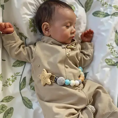 Heartbeat Sound and Breath 20" Newborn Sleeping Adorable Baby Brown Hair Boy Doll