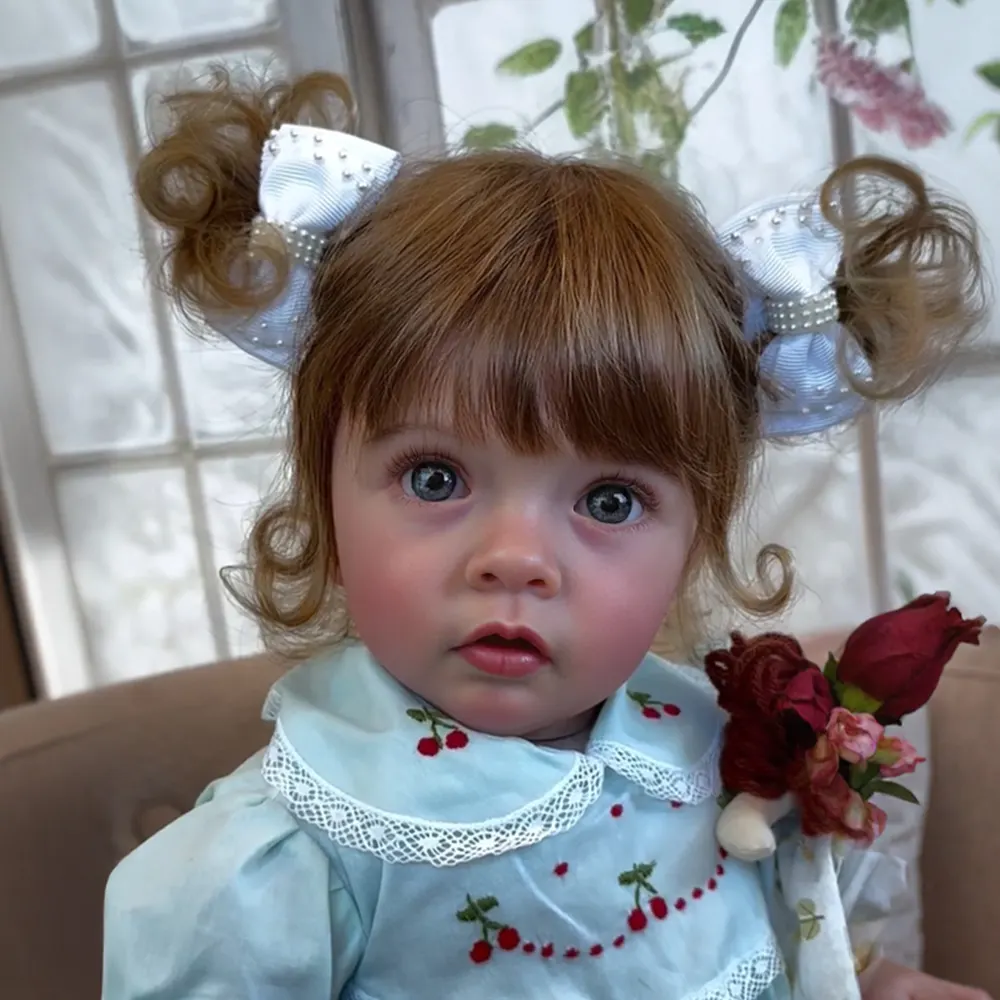 Heartbeat & Sound 20" Handmade Toddler Reborn Baby Doll Girl with Smooth Skin, photograph 2
