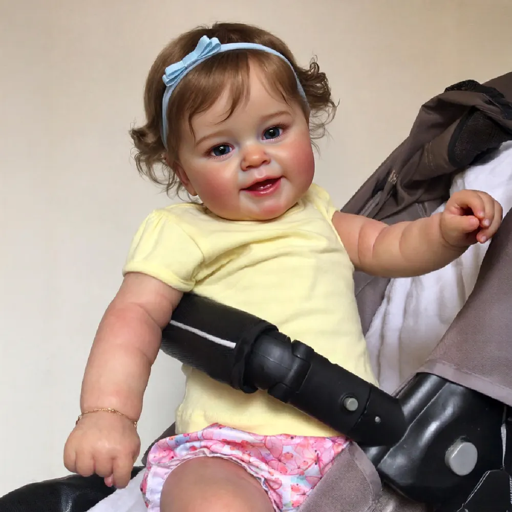 Interactive Reborn Baby Doll Girl 20" Lifelike, Blinking & Breathing, Alouette, photograph 2