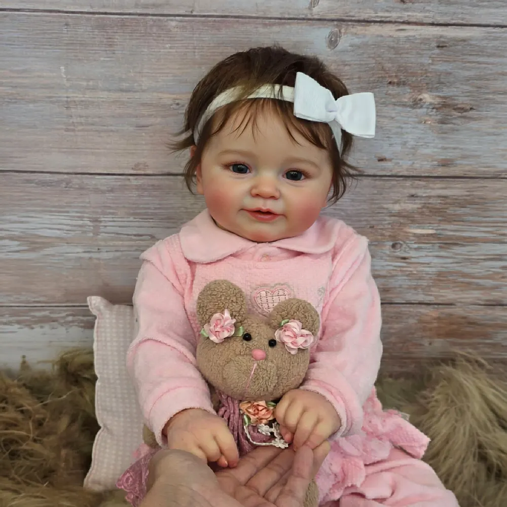 Interactive Reborn Baby Doll Girl 20" Lifelike, Blinking & Breathing, Amynthe