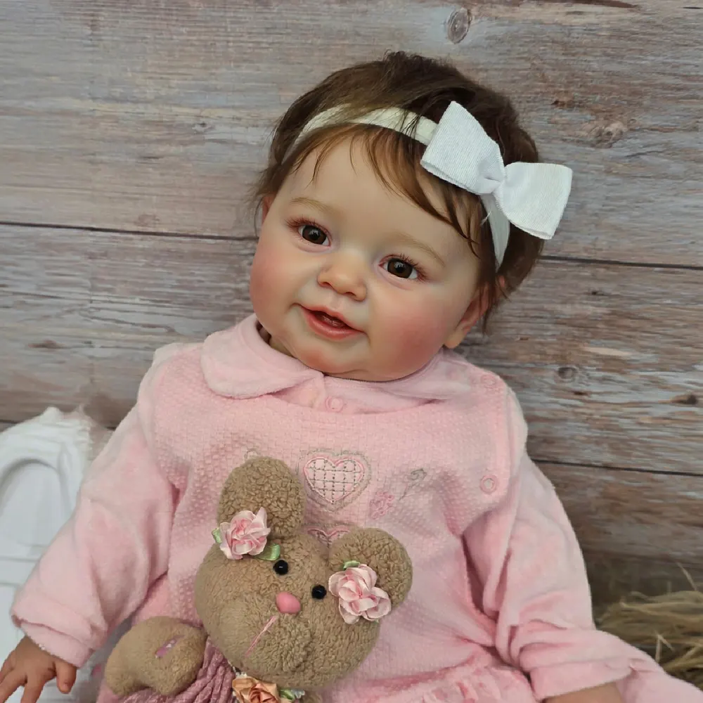 Interactive Reborn Baby Doll Girl 20" Lifelike, Blinking & Breathing, Amynthe, photograph 2