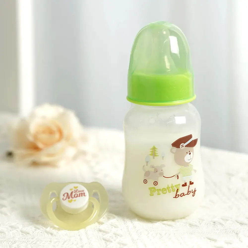 Magnetic Pacifier and Cute Animal Bottle 4-Pieces Set Safe Reborn Baby Doll, photograph 3