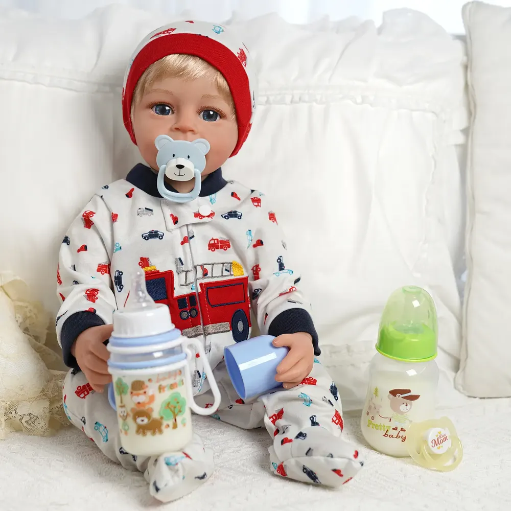 Magnetic Pacifier and Cute Animal Bottle 4-Pieces Set Safe Reborn Baby Doll, photograph 5