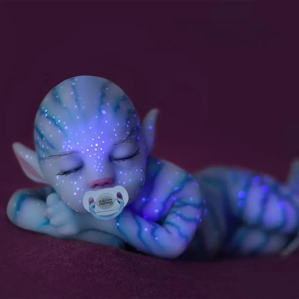 12" Realistic Reborn Afra Avatar Handmade Fantasy Baby Doll-Realistic Reborn Kids, photograph 3
