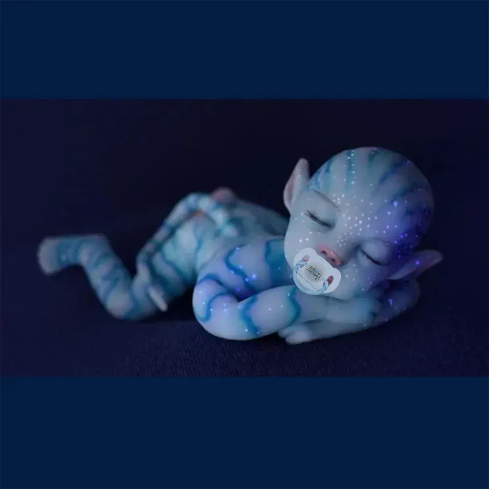 12" Realistic Reborn Afra Avatar Handmade Fantasy Baby Doll-Realistic Reborn Kids, photograph 4