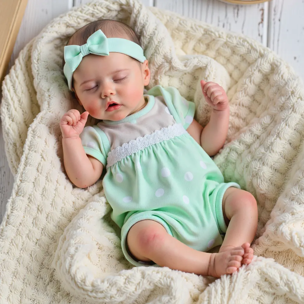 17" Lifelike Reborn Painted Hair Sweet Dreams Sleeping Baby Doll Girl Galose