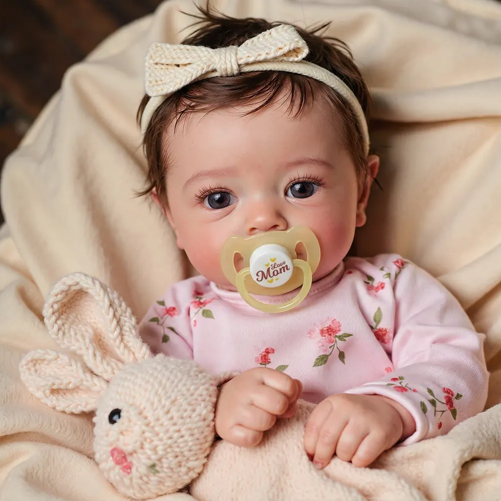18" Real Lifelike Cute Blue Eyes Reborn Newborn Doll Named Yediar, photograph 2