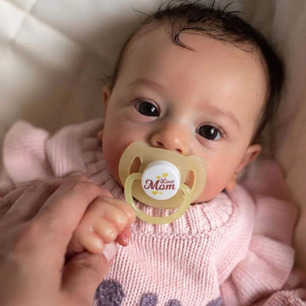 18" Toddler Reborn Baby Doll with Smooth and Beautiful Brown Hair, photograph 4
