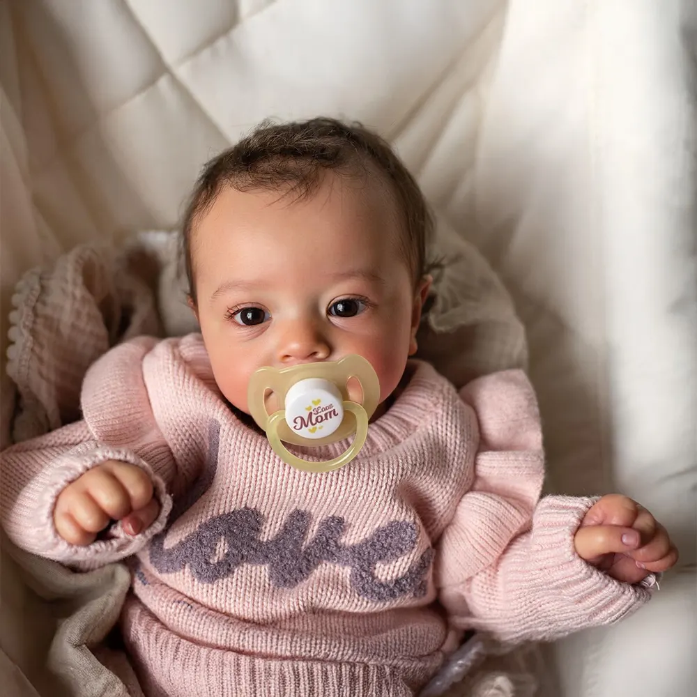 18" Toddler Reborn Baby Doll with Smooth and Beautiful Brown Hair, photograph 5