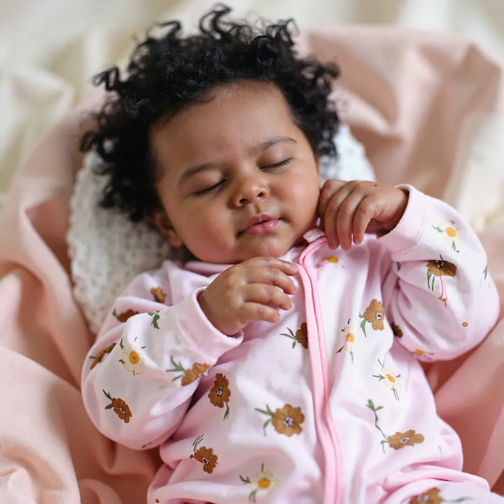 20" African American Reborn Baby Girl Doll with Heartbeat