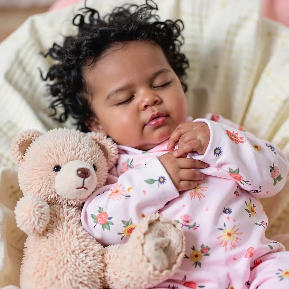 20" African American Reborn Baby Girl Doll with Heartbeat, photograph 4