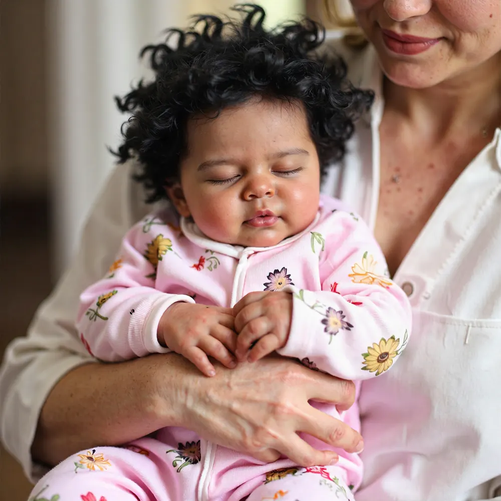 20" African American Reborn Baby Girl Doll with Heartbeat, photograph 5