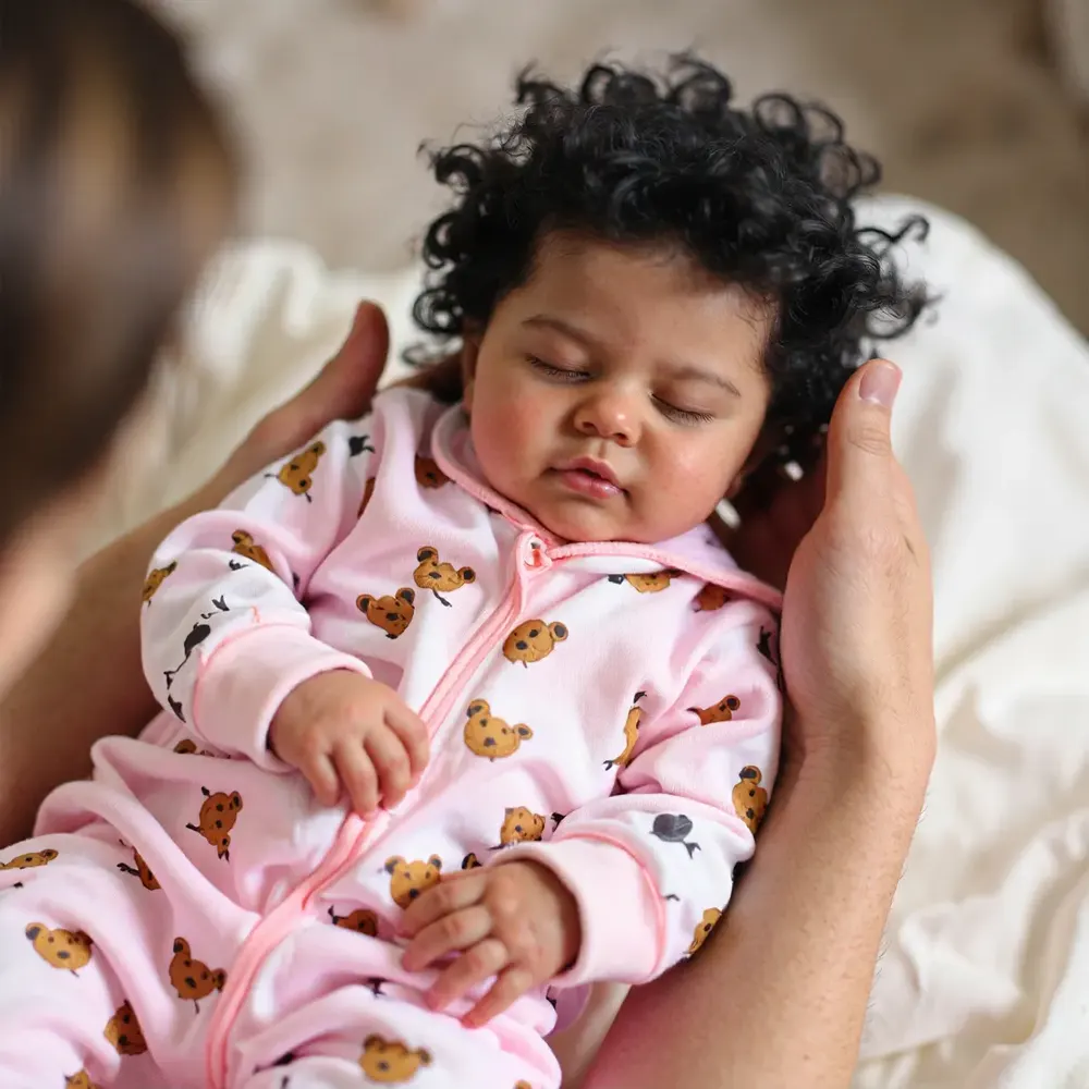 20" African American Reborn Baby Girl Doll with Heartbeat, photograph 6