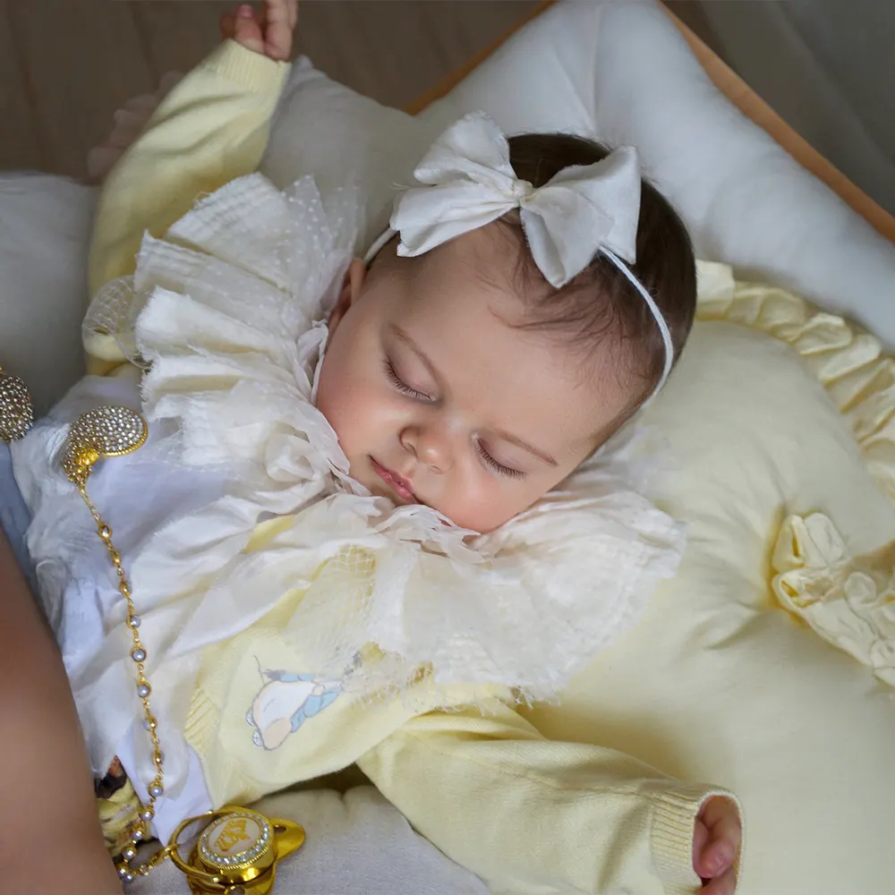 20" Cherubic-Faced Reborn Baby Girl Doll with Realistic Breath and Heartbeat, photograph 2
