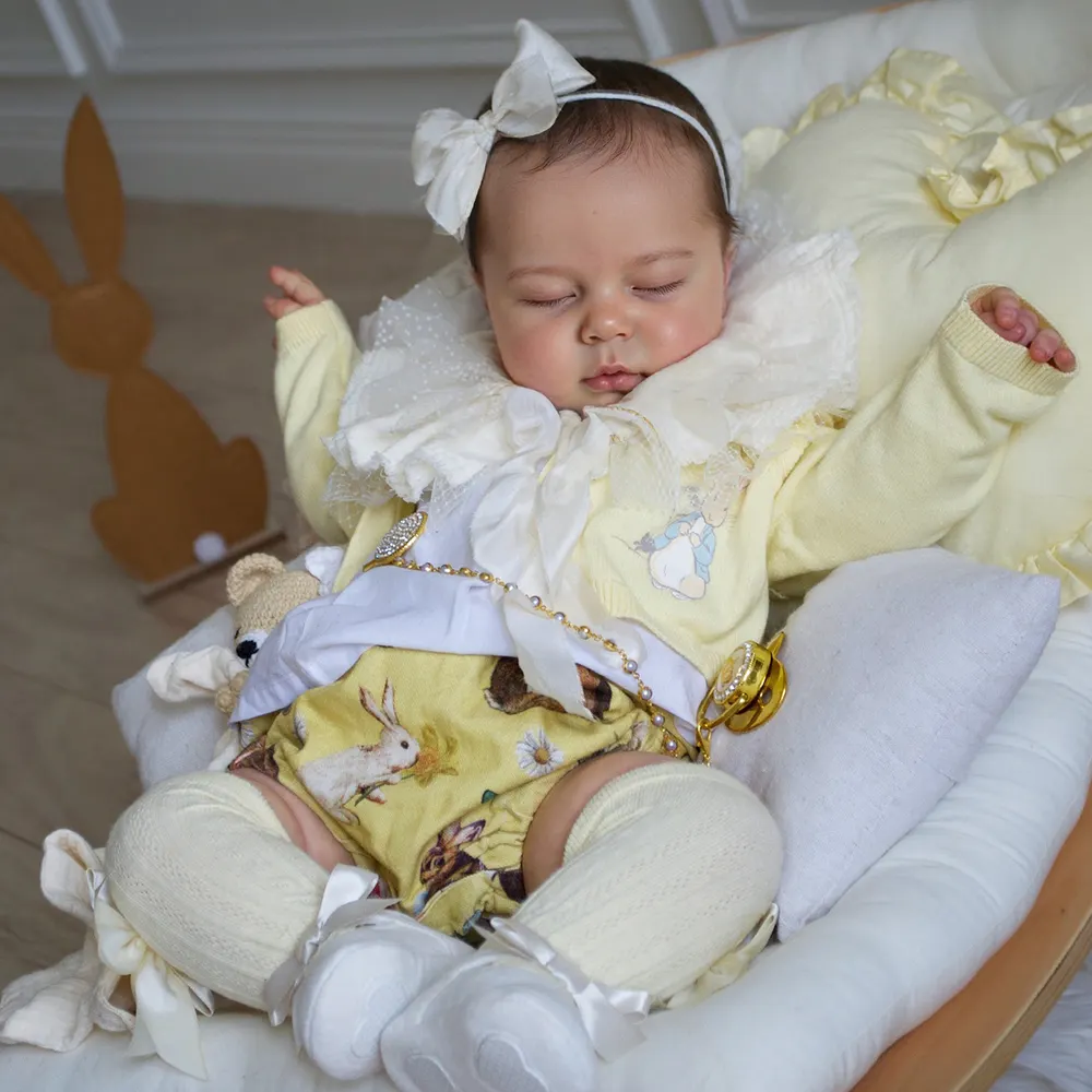 20" Cherubic-Faced Reborn Baby Girl Doll with Realistic Breath and Heartbeat, photograph 5