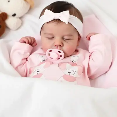 20" Cute Realistic Handmade Sleeping Girl Reborn Baby Doll Corina