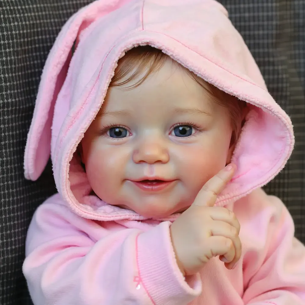 20" Handmade Reborn Baby Eyes Opened Doll Girl Katen with Delicate Reborn GIft, photograph 3